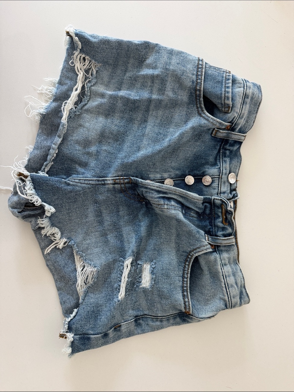 PacSun Light Blue Vintage High-Rise Denim Shorts